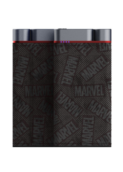 10000mAh Power Bank Finition en cuir en coque métallique 2 ports USB-A 1 ports type-C