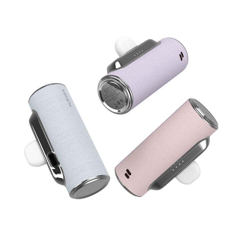 Banque d'alimentation mini cuir sortie 5V 2.1 A batterie polymère Li-ion Banque d'alimentation 4500mAh
