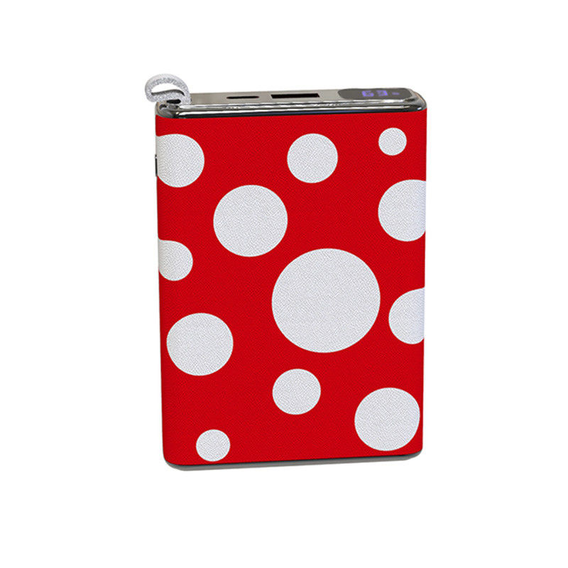 Banque d'alimentation rouge PD20W Ultra Slim 10000mah Pocket Mini Type Shell en cuir